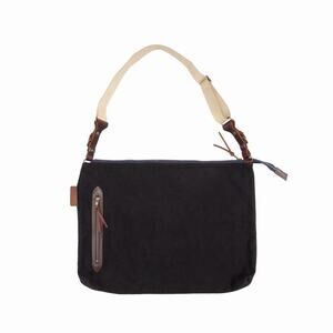 BLEU DE CHAUFFE Baston2 Black Canvas Leather Crossbody Messenger Bag 15L France